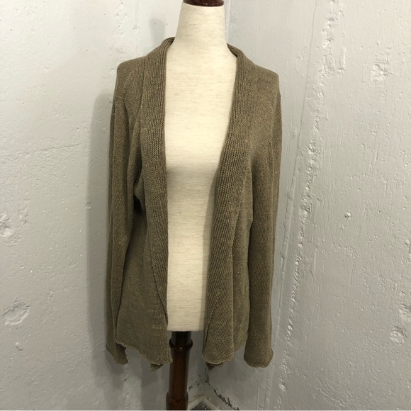 Eileen Fisher Sweaters - Eileen Fisher Brown Open Knit Long Sleeve Cardigan